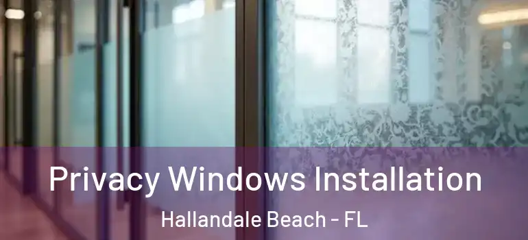  Privacy Windows Installation Hallandale Beach - FL